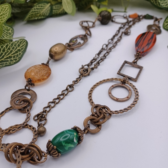 Multi-Color Tribal Necklace - Picture 3 of 11